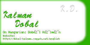 kalman dobal business card